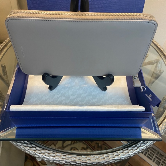 Genuine New in Box Swarovski Leather Wallet - Suede Lined - Picture 5 of 11